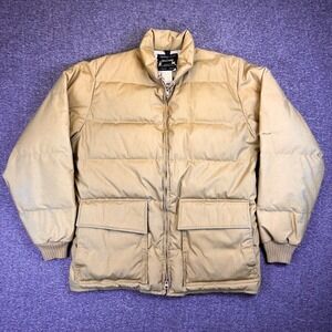VTG Browning Jacket Mens M Zip Puffer Goose Down Hunting Hiking Utility Sportman